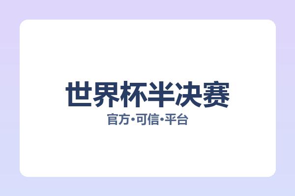 世界杯半决赛 图片